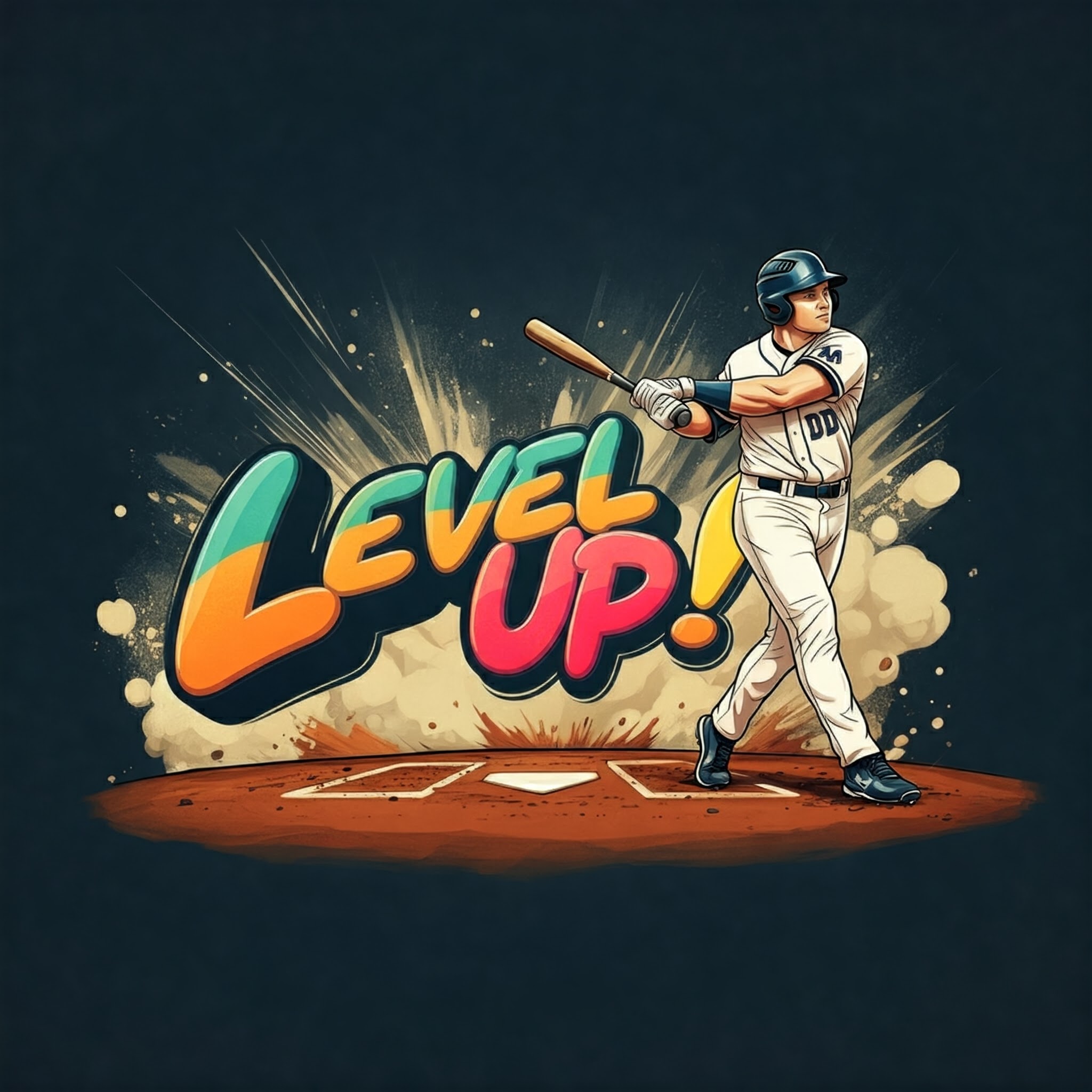 Team DD hits the ball - "level up" is written on the image.